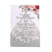 Glitter Wedding Invitation Card Personalized Custom Modern Marriage Invitation Card
